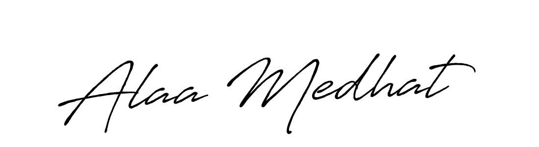 Also You can easily find your signature by using the search form. We will create Alaa Medhat name handwritten signature images for you free of cost using Antro_Vectra_Bolder sign style. Alaa Medhat signature style 7 images and pictures png