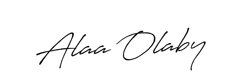 Design your own signature with our free online signature maker. With this signature software, you can create a handwritten (Antro_Vectra_Bolder) signature for name Alaa Olaby. Alaa Olaby signature style 7 images and pictures png