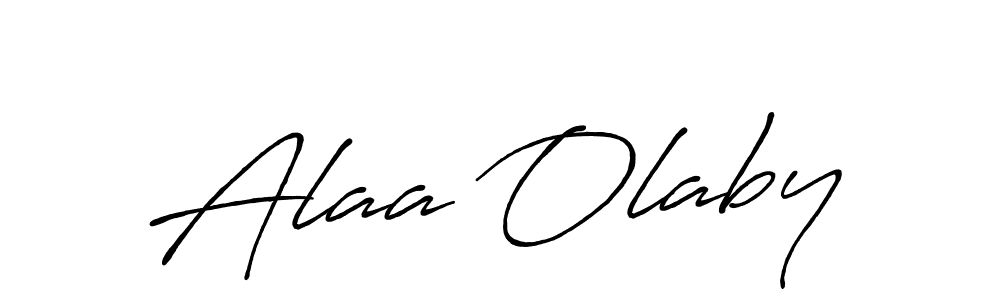 Also we have Alaa Olaby name is the best signature style. Create professional handwritten signature collection using Antro_Vectra_Bolder autograph style. Alaa Olaby signature style 7 images and pictures png