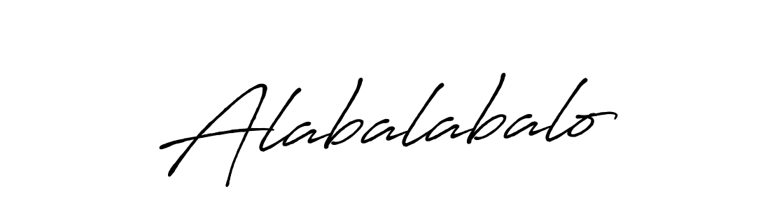 Make a beautiful signature design for name Alabalabalo. With this signature (Antro_Vectra_Bolder) style, you can create a handwritten signature for free. Alabalabalo signature style 7 images and pictures png