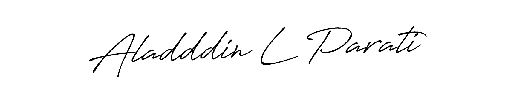 Aladddin L Parati stylish signature style. Best Handwritten Sign (Antro_Vectra_Bolder) for my name. Handwritten Signature Collection Ideas for my name Aladddin L Parati. Aladddin L Parati signature style 7 images and pictures png