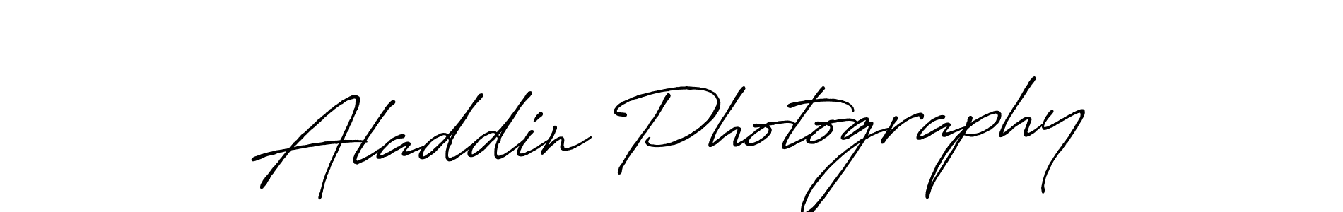 How to make Aladdin Photography name signature. Use Antro_Vectra_Bolder style for creating short signs online. This is the latest handwritten sign. Aladdin Photography signature style 7 images and pictures png