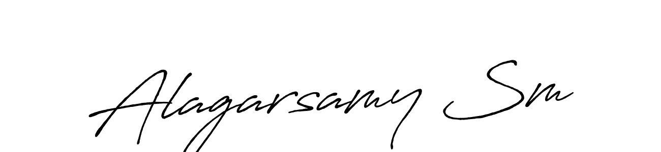 Make a beautiful signature design for name Alagarsamy Sm. With this signature (Antro_Vectra_Bolder) style, you can create a handwritten signature for free. Alagarsamy Sm signature style 7 images and pictures png