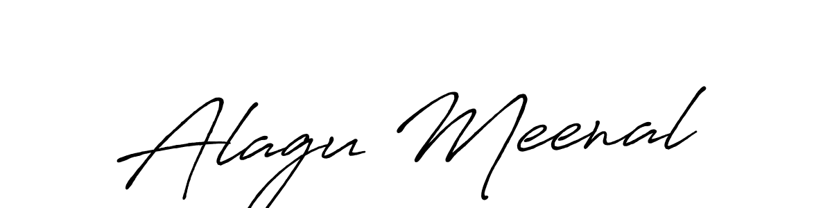Make a beautiful signature design for name Alagu Meenal. With this signature (Antro_Vectra_Bolder) style, you can create a handwritten signature for free. Alagu Meenal signature style 7 images and pictures png