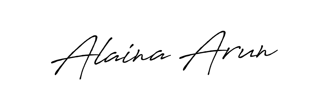 Design your own signature with our free online signature maker. With this signature software, you can create a handwritten (Antro_Vectra_Bolder) signature for name Alaina Arun. Alaina Arun signature style 7 images and pictures png
