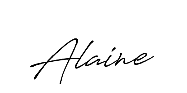 How to make Alaine signature? Antro_Vectra_Bolder is a professional autograph style. Create handwritten signature for Alaine name. Alaine signature style 7 images and pictures png