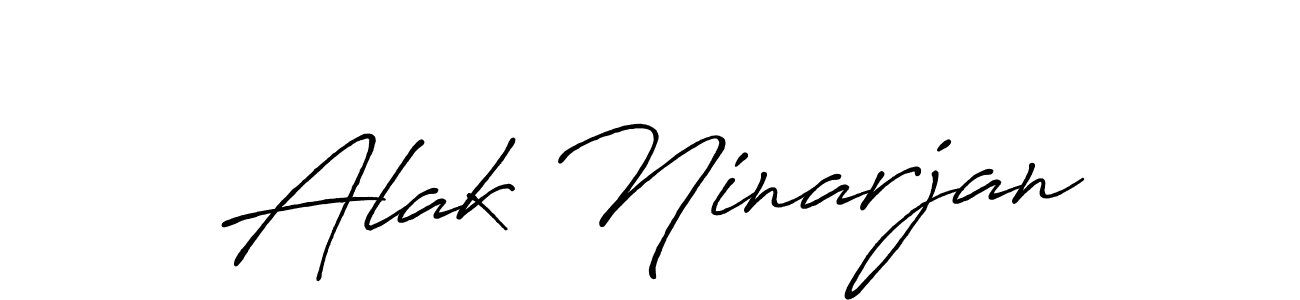 Also we have Alak Ninarjan name is the best signature style. Create professional handwritten signature collection using Antro_Vectra_Bolder autograph style. Alak Ninarjan signature style 7 images and pictures png
