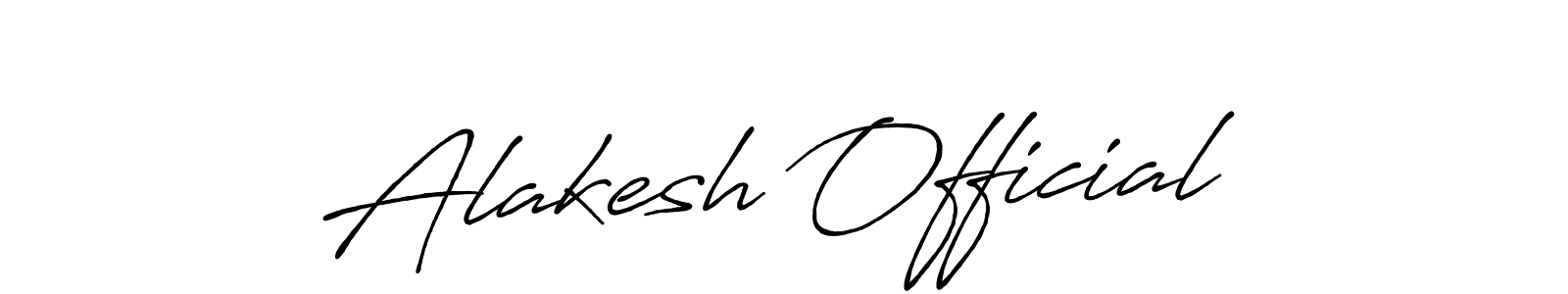 Make a beautiful signature design for name Alakesh Official. With this signature (Antro_Vectra_Bolder) style, you can create a handwritten signature for free. Alakesh Official signature style 7 images and pictures png