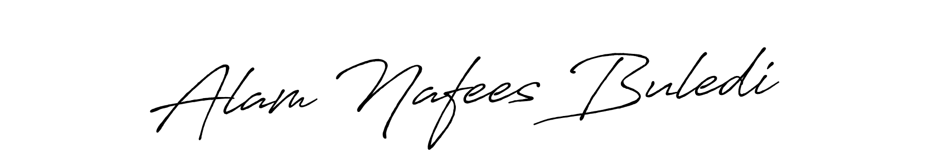 Create a beautiful signature design for name Alam Nafees Buledi. With this signature (Antro_Vectra_Bolder) fonts, you can make a handwritten signature for free. Alam Nafees Buledi signature style 7 images and pictures png
