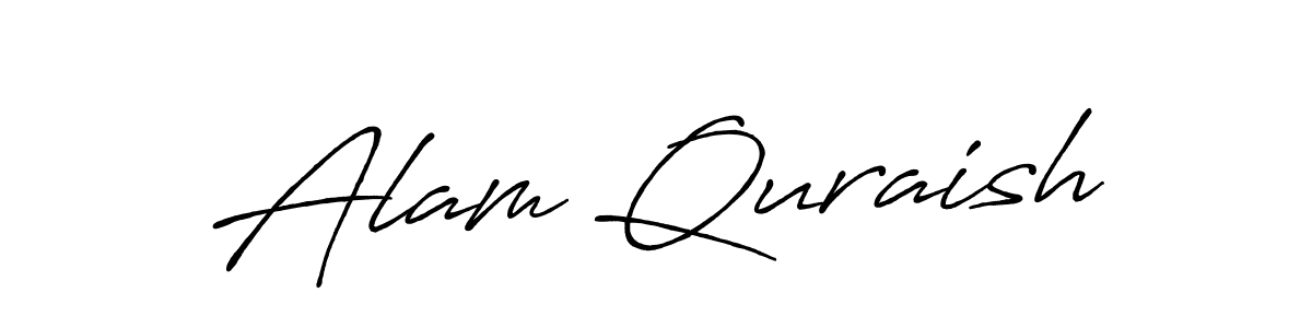 Make a beautiful signature design for name Alam Quraish. With this signature (Antro_Vectra_Bolder) style, you can create a handwritten signature for free. Alam Quraish signature style 7 images and pictures png