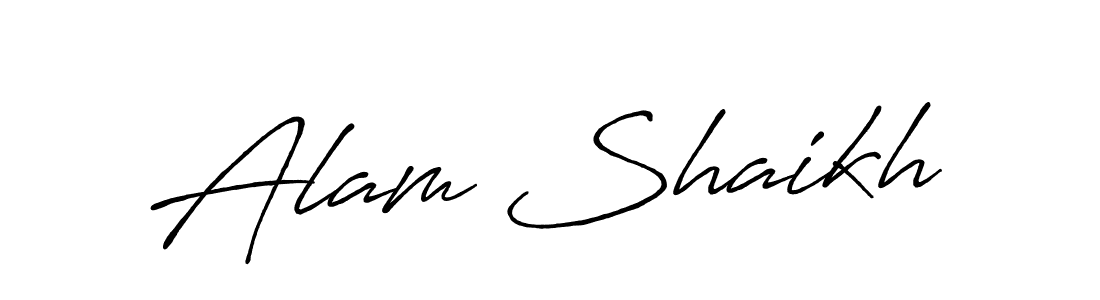 Also we have Alam Shaikh name is the best signature style. Create professional handwritten signature collection using Antro_Vectra_Bolder autograph style. Alam Shaikh signature style 7 images and pictures png