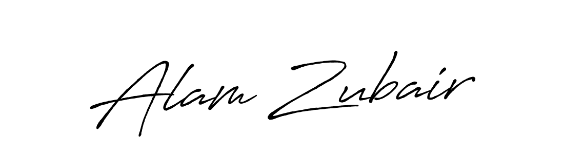 You should practise on your own different ways (Antro_Vectra_Bolder) to write your name (Alam Zubair) in signature. don't let someone else do it for you. Alam Zubair signature style 7 images and pictures png
