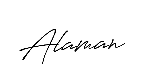 Design your own signature with our free online signature maker. With this signature software, you can create a handwritten (Antro_Vectra_Bolder) signature for name Alaman. Alaman signature style 7 images and pictures png