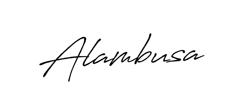 It looks lik you need a new signature style for name Alambusa. Design unique handwritten (Antro_Vectra_Bolder) signature with our free signature maker in just a few clicks. Alambusa signature style 7 images and pictures png
