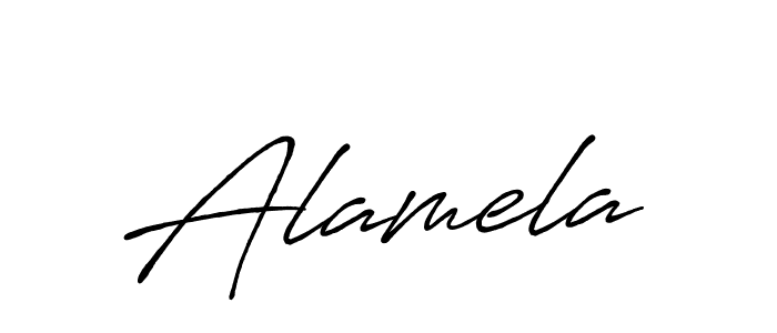Make a beautiful signature design for name Alamela. With this signature (Antro_Vectra_Bolder) style, you can create a handwritten signature for free. Alamela signature style 7 images and pictures png
