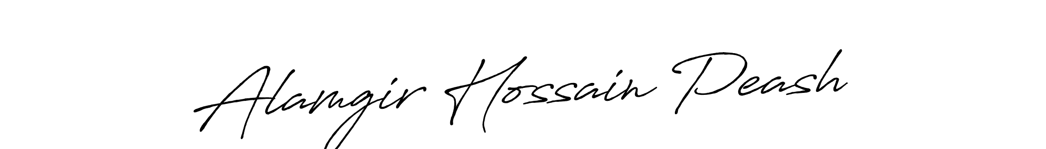 The best way (Antro_Vectra_Bolder) to make a short signature is to pick only two or three words in your name. The name Alamgir Hossain Peash include a total of six letters. For converting this name. Alamgir Hossain Peash signature style 7 images and pictures png