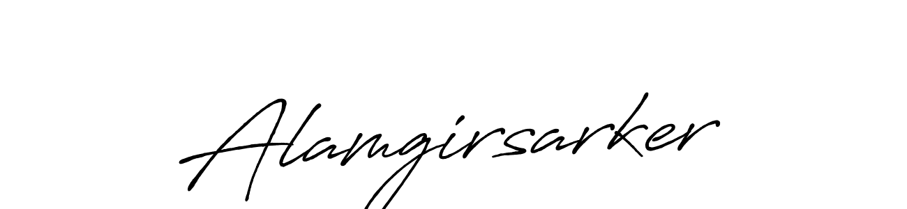 The best way (Antro_Vectra_Bolder) to make a short signature is to pick only two or three words in your name. The name Alamgirsarker include a total of six letters. For converting this name. Alamgirsarker signature style 7 images and pictures png