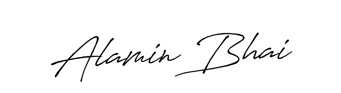 Make a beautiful signature design for name Alamin Bhai. With this signature (Antro_Vectra_Bolder) style, you can create a handwritten signature for free. Alamin Bhai signature style 7 images and pictures png