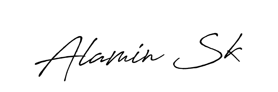 Alamin Sk stylish signature style. Best Handwritten Sign (Antro_Vectra_Bolder) for my name. Handwritten Signature Collection Ideas for my name Alamin Sk. Alamin Sk signature style 7 images and pictures png