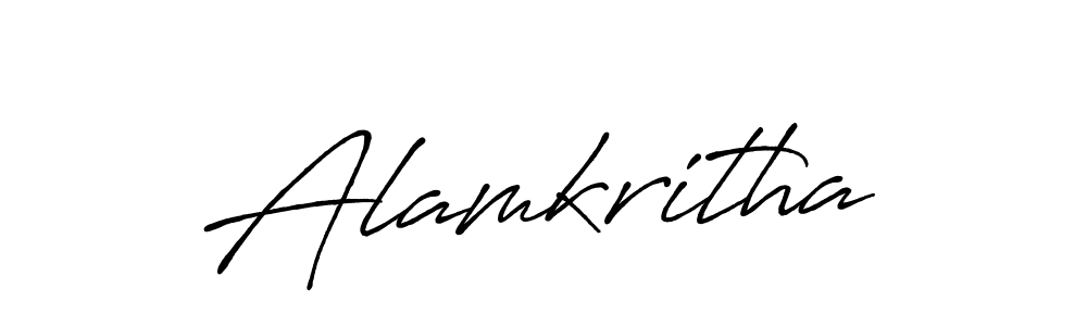Similarly Antro_Vectra_Bolder is the best handwritten signature design. Signature creator online .You can use it as an online autograph creator for name Alamkritha. Alamkritha signature style 7 images and pictures png