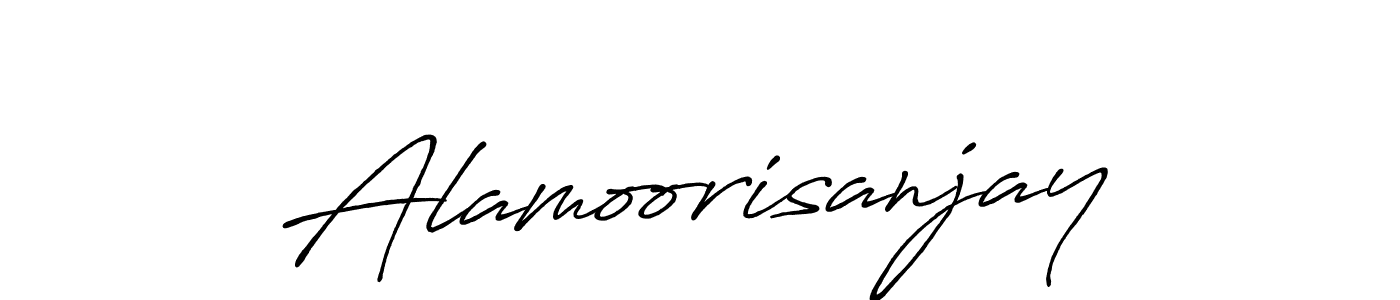if you are searching for the best signature style for your name Alamoorisanjay. so please give up your signature search. here we have designed multiple signature styles  using Antro_Vectra_Bolder. Alamoorisanjay signature style 7 images and pictures png