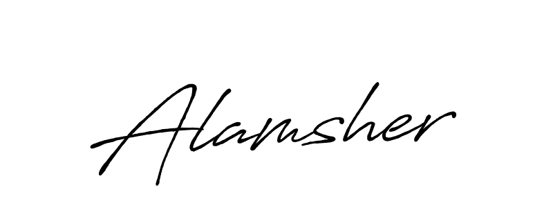 You should practise on your own different ways (Antro_Vectra_Bolder) to write your name (Alamsher) in signature. don't let someone else do it for you. Alamsher signature style 7 images and pictures png