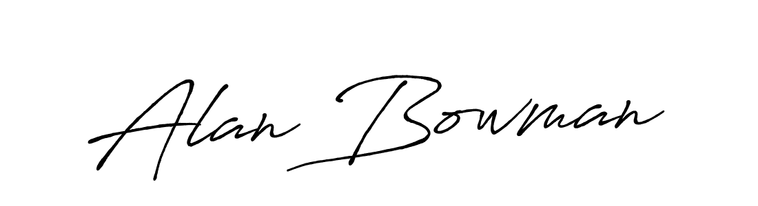 Design your own signature with our free online signature maker. With this signature software, you can create a handwritten (Antro_Vectra_Bolder) signature for name Alan Bowman. Alan Bowman signature style 7 images and pictures png