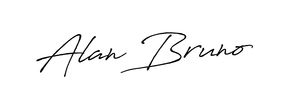 Alan Bruno stylish signature style. Best Handwritten Sign (Antro_Vectra_Bolder) for my name. Handwritten Signature Collection Ideas for my name Alan Bruno. Alan Bruno signature style 7 images and pictures png