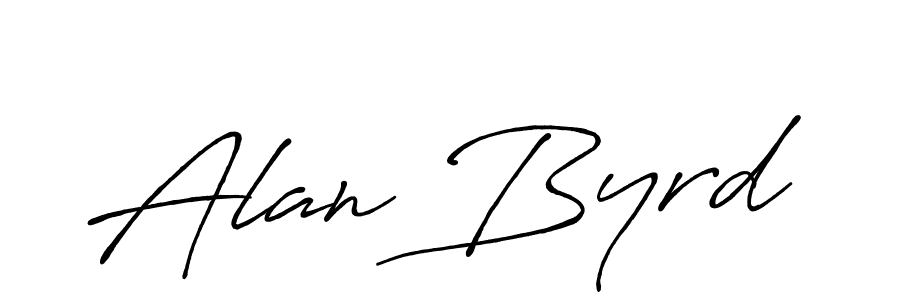 Create a beautiful signature design for name Alan Byrd. With this signature (Antro_Vectra_Bolder) fonts, you can make a handwritten signature for free. Alan Byrd signature style 7 images and pictures png