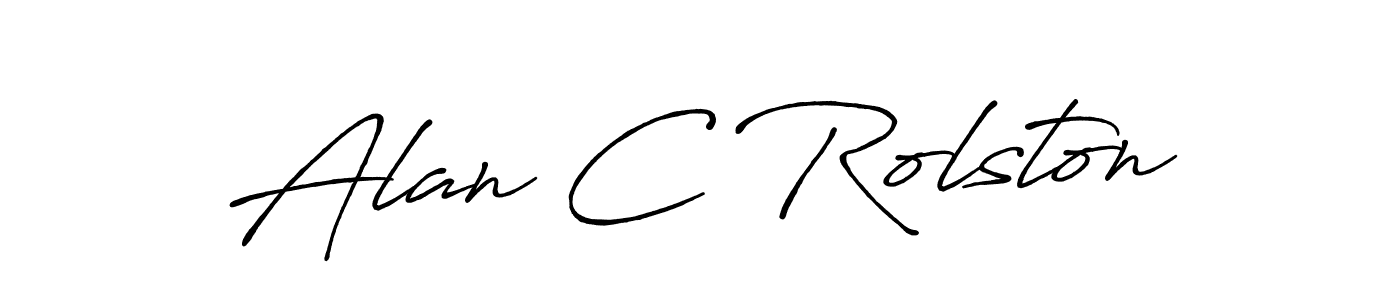 Make a beautiful signature design for name Alan C Rolston. With this signature (Antro_Vectra_Bolder) style, you can create a handwritten signature for free. Alan C Rolston signature style 7 images and pictures png