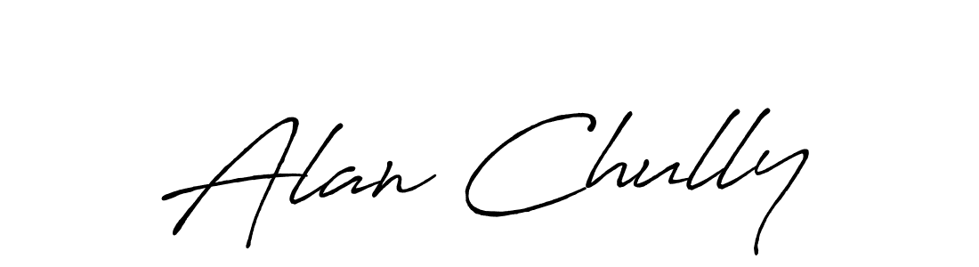 Make a beautiful signature design for name Alan Chully. With this signature (Antro_Vectra_Bolder) style, you can create a handwritten signature for free. Alan Chully signature style 7 images and pictures png