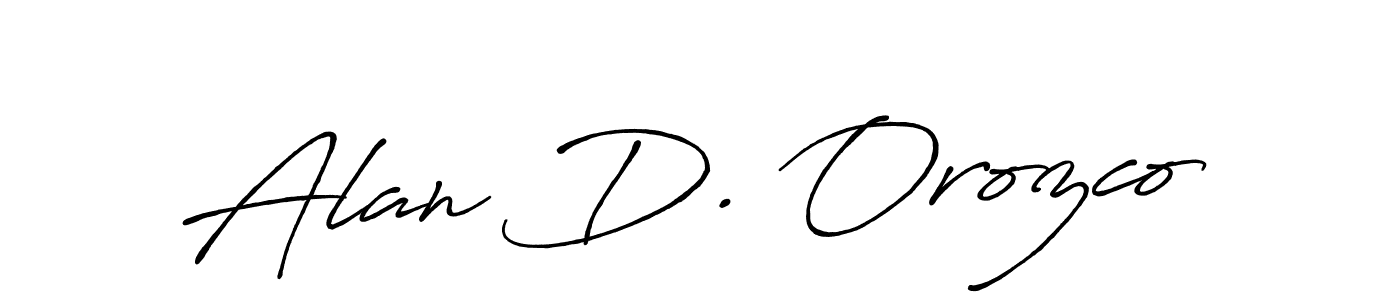 Create a beautiful signature design for name Alan D. Orozco. With this signature (Antro_Vectra_Bolder) fonts, you can make a handwritten signature for free. Alan D. Orozco signature style 7 images and pictures png