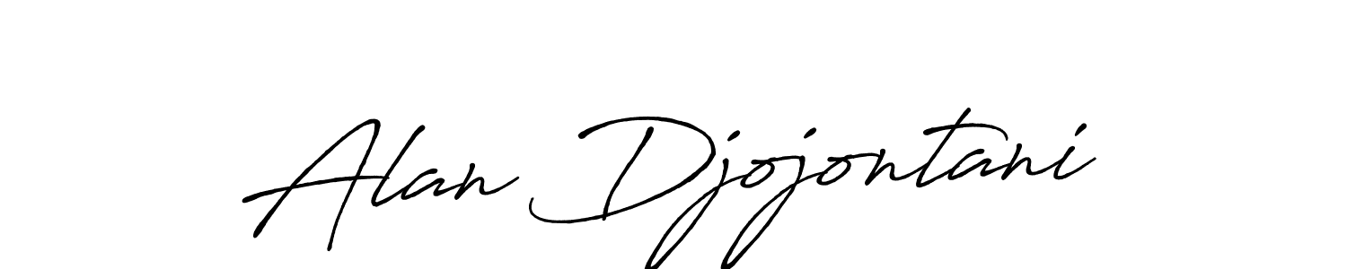 How to make Alan Djojontani name signature. Use Antro_Vectra_Bolder style for creating short signs online. This is the latest handwritten sign. Alan Djojontani signature style 7 images and pictures png