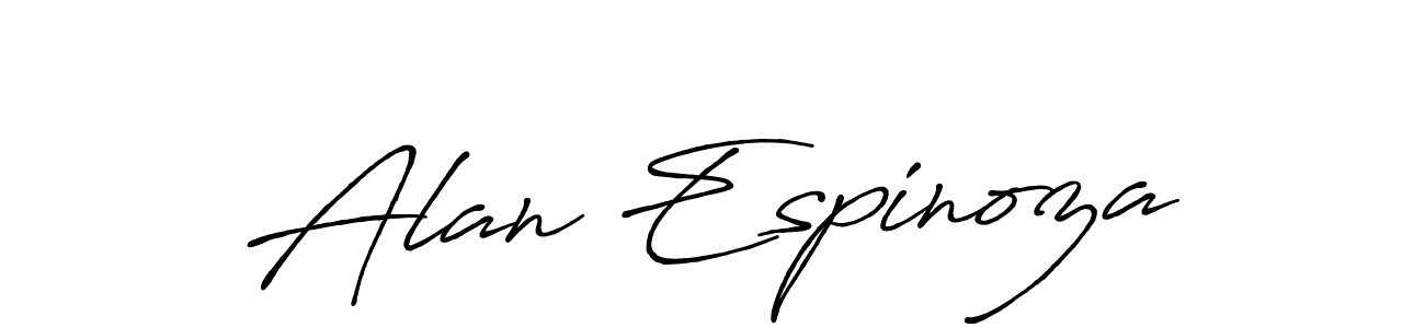 Design your own signature with our free online signature maker. With this signature software, you can create a handwritten (Antro_Vectra_Bolder) signature for name Alan Espinoza. Alan Espinoza signature style 7 images and pictures png