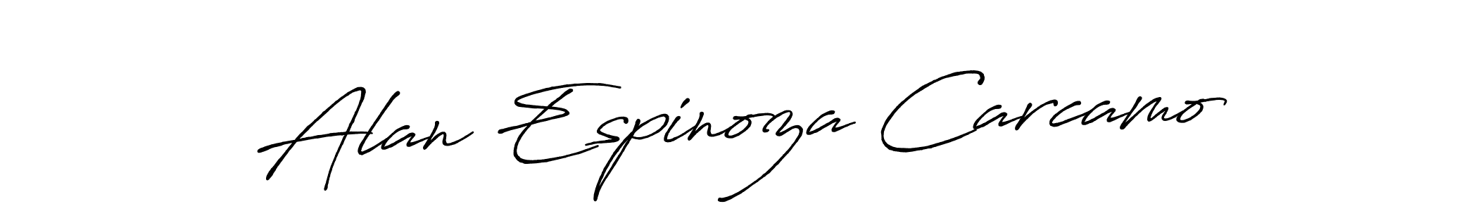 Create a beautiful signature design for name Alan Espinoza Carcamo. With this signature (Antro_Vectra_Bolder) fonts, you can make a handwritten signature for free. Alan Espinoza Carcamo signature style 7 images and pictures png