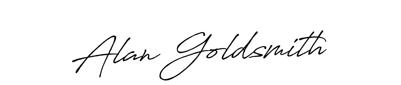 You should practise on your own different ways (Antro_Vectra_Bolder) to write your name (Alan Goldsmith) in signature. don't let someone else do it for you. Alan Goldsmith signature style 7 images and pictures png