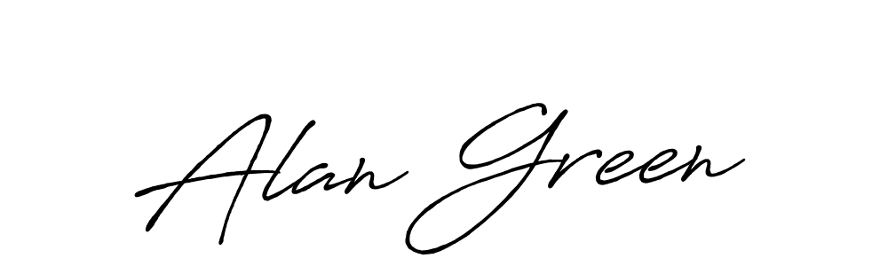 Design your own signature with our free online signature maker. With this signature software, you can create a handwritten (Antro_Vectra_Bolder) signature for name Alan Green. Alan Green signature style 7 images and pictures png
