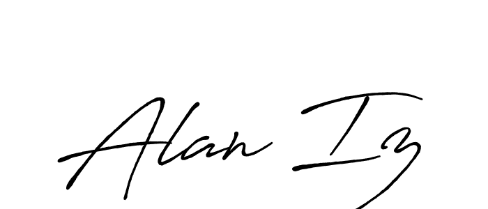 Design your own signature with our free online signature maker. With this signature software, you can create a handwritten (Antro_Vectra_Bolder) signature for name Alan Iz. Alan Iz signature style 7 images and pictures png