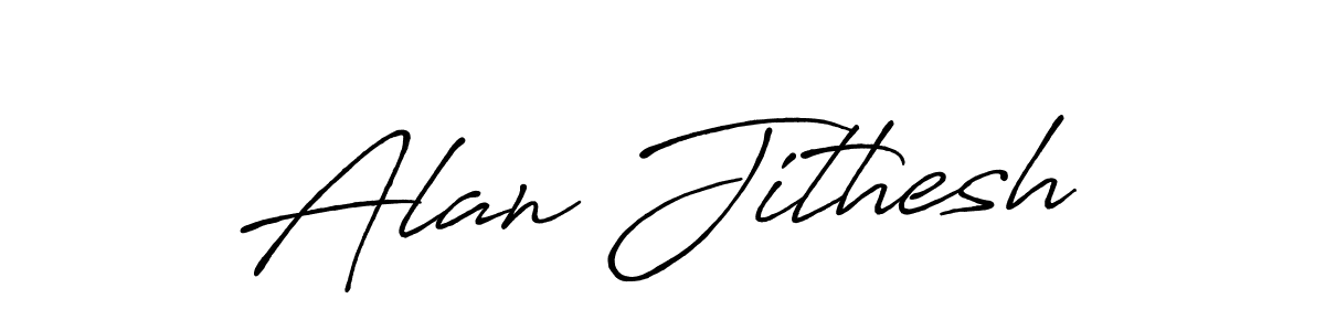 How to make Alan Jithesh signature? Antro_Vectra_Bolder is a professional autograph style. Create handwritten signature for Alan Jithesh name. Alan Jithesh signature style 7 images and pictures png