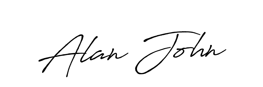 Use a signature maker to create a handwritten signature online. With this signature software, you can design (Antro_Vectra_Bolder) your own signature for name Alan John. Alan John signature style 7 images and pictures png