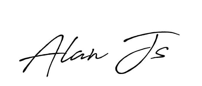 Create a beautiful signature design for name Alan Js. With this signature (Antro_Vectra_Bolder) fonts, you can make a handwritten signature for free. Alan Js signature style 7 images and pictures png