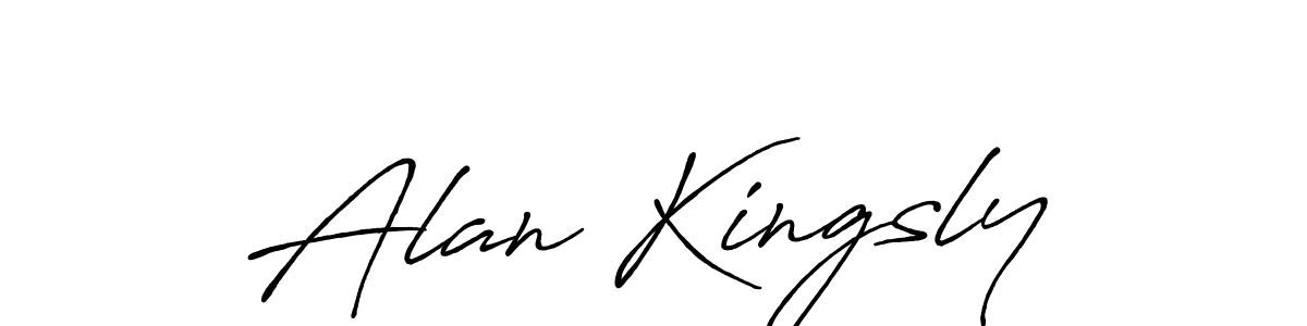 Alan Kingsly stylish signature style. Best Handwritten Sign (Antro_Vectra_Bolder) for my name. Handwritten Signature Collection Ideas for my name Alan Kingsly. Alan Kingsly signature style 7 images and pictures png