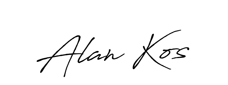 The best way (Antro_Vectra_Bolder) to make a short signature is to pick only two or three words in your name. The name Alan Kos include a total of six letters. For converting this name. Alan Kos signature style 7 images and pictures png