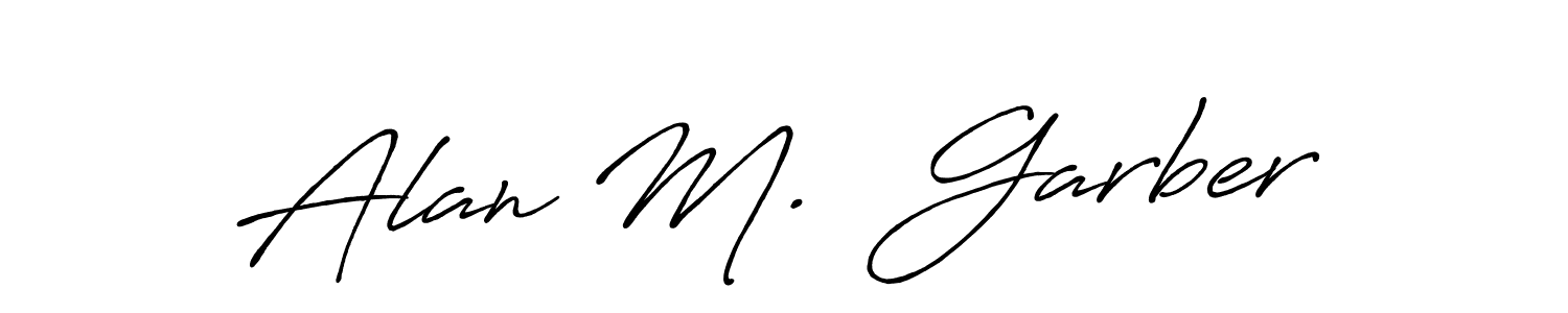 The best way (Antro_Vectra_Bolder) to make a short signature is to pick only two or three words in your name. The name Alan M.  Garber include a total of six letters. For converting this name. Alan M.  Garber signature style 7 images and pictures png