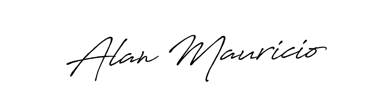 Design your own signature with our free online signature maker. With this signature software, you can create a handwritten (Antro_Vectra_Bolder) signature for name Alan Mauricio. Alan Mauricio signature style 7 images and pictures png