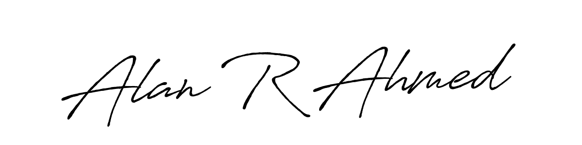 Also we have Alan R Ahmed name is the best signature style. Create professional handwritten signature collection using Antro_Vectra_Bolder autograph style. Alan R Ahmed signature style 7 images and pictures png