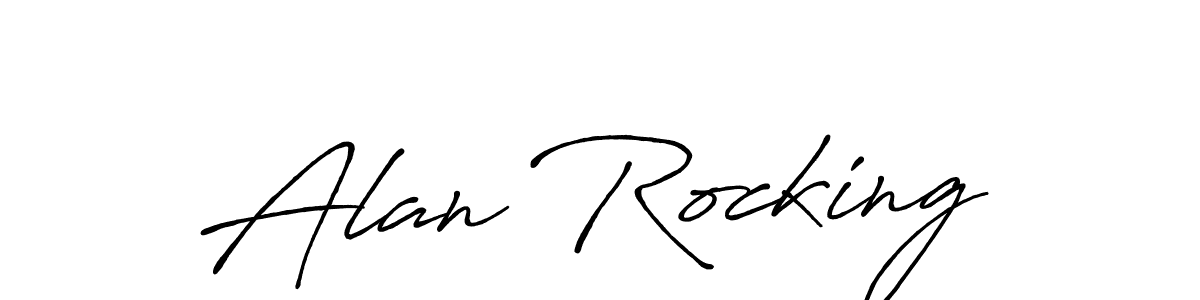 Create a beautiful signature design for name Alan Rocking. With this signature (Antro_Vectra_Bolder) fonts, you can make a handwritten signature for free. Alan Rocking signature style 7 images and pictures png