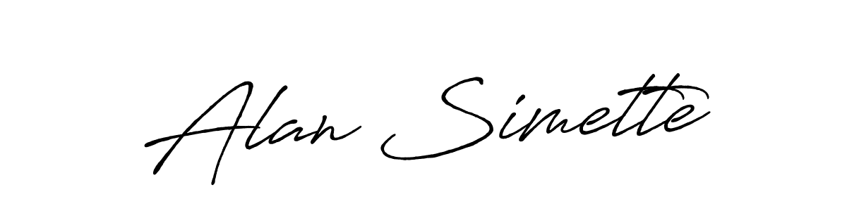 How to make Alan Simette signature? Antro_Vectra_Bolder is a professional autograph style. Create handwritten signature for Alan Simette name. Alan Simette signature style 7 images and pictures png