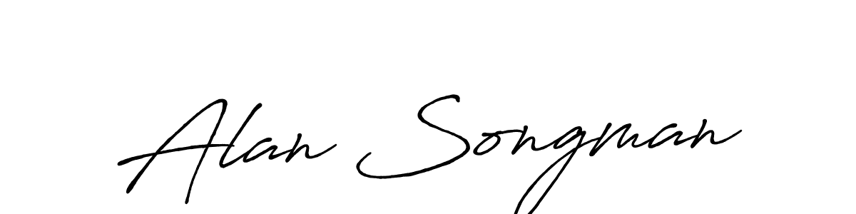 Also You can easily find your signature by using the search form. We will create Alan Songman name handwritten signature images for you free of cost using Antro_Vectra_Bolder sign style. Alan Songman signature style 7 images and pictures png