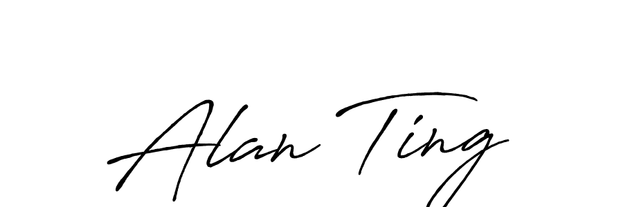 Alan Ting stylish signature style. Best Handwritten Sign (Antro_Vectra_Bolder) for my name. Handwritten Signature Collection Ideas for my name Alan Ting. Alan Ting signature style 7 images and pictures png